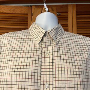 DULUTH TRADING CO. SZ LARGE 100% COTTON LS DRESS SHIRT W/GUSSETS